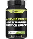 210 Capsule - Cayenne Pepper Suplimente Extract 10:1 cu Berberine HCI, Usturoi Bulb, Olive Leaf & More - Formula combinată pentru Digestive Health, Heart Health & Imunity Function Support