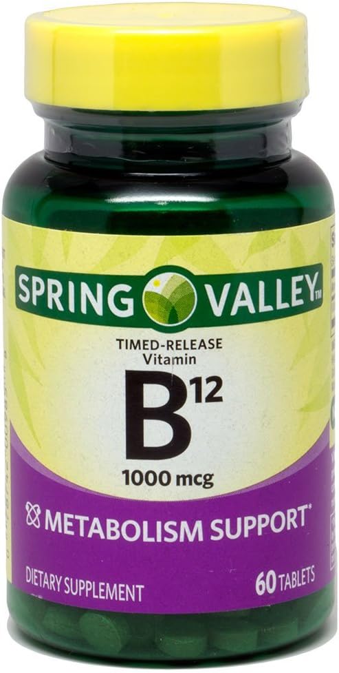 Spring Valley - Vitamina B-12 1000 mcg, Timed Release, 60 comprimate
