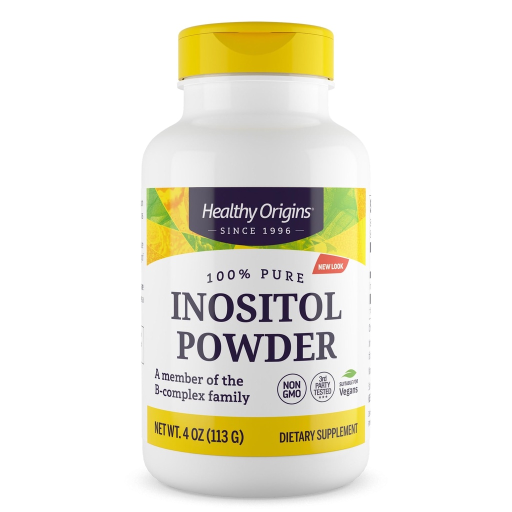 Origini sănătoase Inozitol pulbere, 113 g - pentru piele, par & Nail Health - Vitamina B8 pulbere Supliment - Parte din familia B Complex - Vegan, non-GMO & Gluten-gratuit supliment - 4 Oz