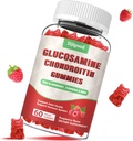 Glucosamină Chondroitin Gummies îmbunătăţită cu MSM pentru adulţi - extra-solidă Comun de sănătate & Flexibilitate, Antioxidant & Immune Supplement, 60 Conte