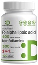 DEAL SUPLEMENT R Alpha Acid lipoic 600mg cu benfotiamină 300mg Per Serving, 120 Veggie Capsule 