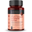 extract de semințe de struguri purclinica 300mg x 180 comprimate - 90% Proanthocyanidins oligomerice. 300% mai puternică decât sămânţa de struguri obişnuită.