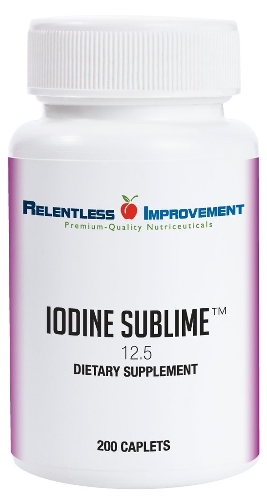Iod Sublime® 12, 5 mg 200 Caplete de mare biodisponibile cu iod de potasiu pentru suport tiroidian şi metabolic Comparaţi cu Iodoral 12, 5
