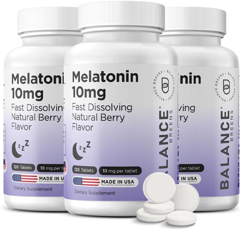 Balancebreens Melatonin 10mg Rapid-Dizolvare, 120 comprimate 