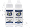 Celular Oxigenator 1 Fl Oz Sticla (Pachetul de 2), Picături de oxigen lichid Supliment nutritional zilnic pentru sistemul imunitar mai mare, Trace Minerale si Aminoacidi pentru sportivi Sport