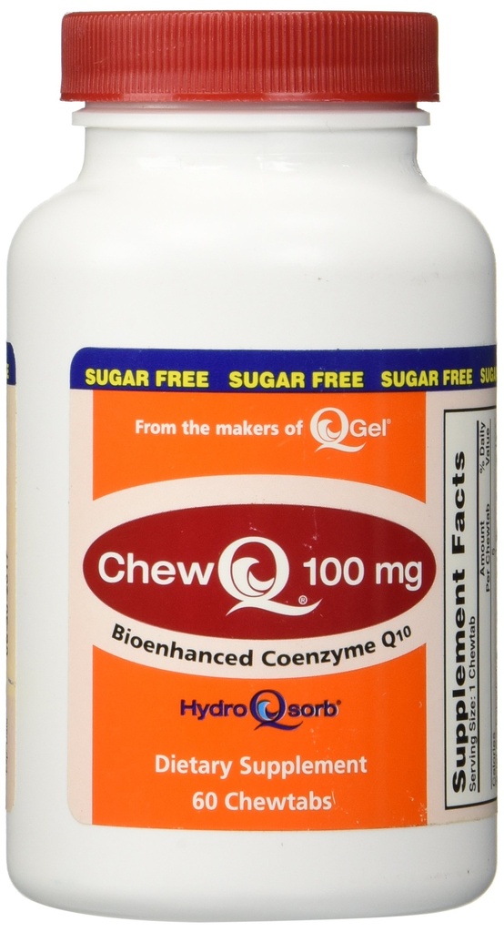 100mg ChewQ ChewQ Chewable CoQ10 (60 Count) * Utilizes Advanced Technology to Live 800% Great Absorbtion Than Standard CoQ10 * Purest CoQ10 Supplement On the Market * Vegetarian Friendly * Gluten Free