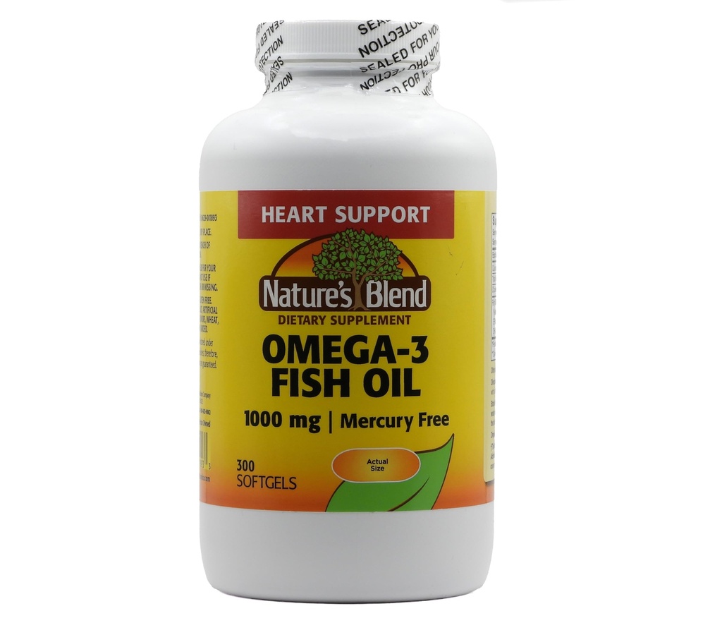 Blend Omega-3 ulei de pește, 1000 mg 300 Softgels