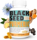 Turmeric 1350mg Curcumin 150mg Black Seed Powder 75mg Extract de ghimbir 50mg Extract de fructe cu piper negru 10mg Bioperine 60 legume capsule de dulce Sunnah