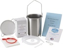PureLife Coffee Enema Kit - Made in USA - All You Need Kit - 2 Qt Statele Unite ale Americii Enema din oțel inoxidabil Enema Bucket - Lab testat Enema organic cafea - Mold, Fungus, Mycotoxina gratuit - 1 Liră - Coffee Strainer