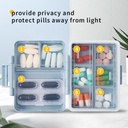 2 Pachet 9 Compartimente Travel Pilula Organizator Cutie Umiditate Dovada Pilula de mici pentru Pocket Purtător de pastile de zi cu zi Container pentru Medicina Vitami
