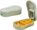 Verde deschis Splitter Pilula mici cu dispozitiv de centrare pentru pastile mici și mici, Cuts Vitamine tablete, Portabil Excelent Pill Crusher pentru Purse Pocket