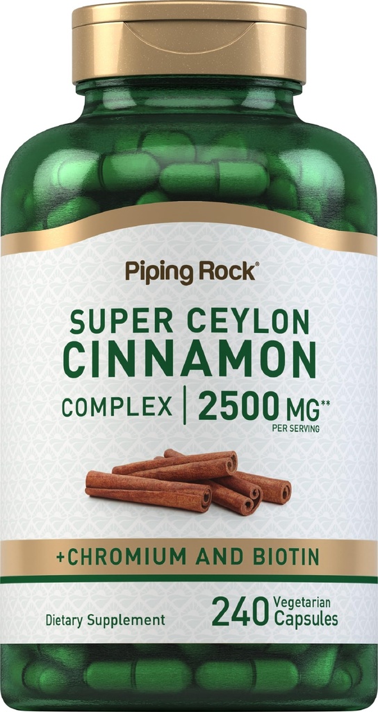 Piping Rock Super Ceylon Scorțișoară capsule 