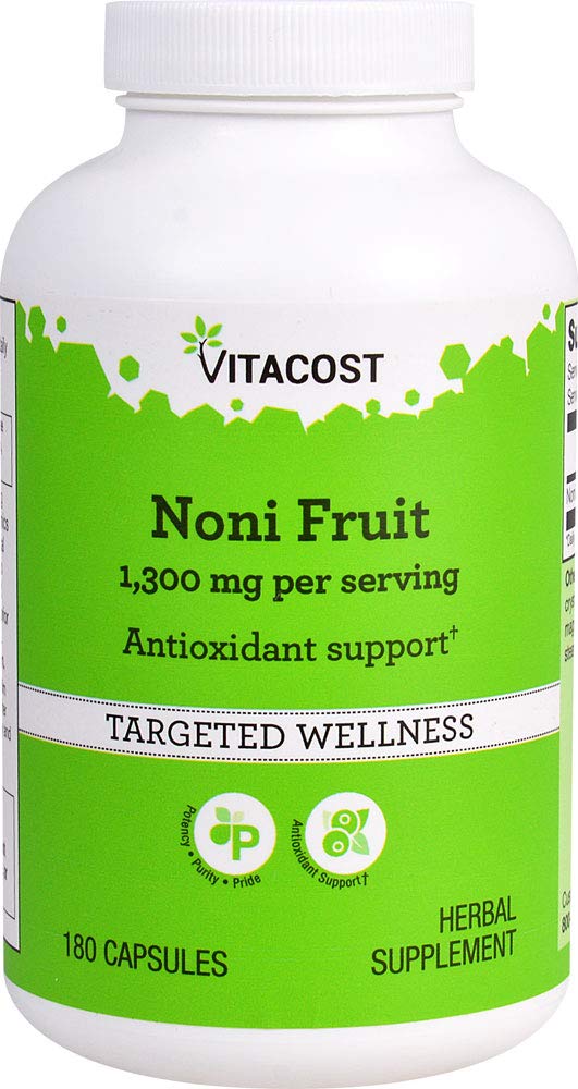 Vitacost Noni Fruit -- 1,300 mg per portie - 180 capsule