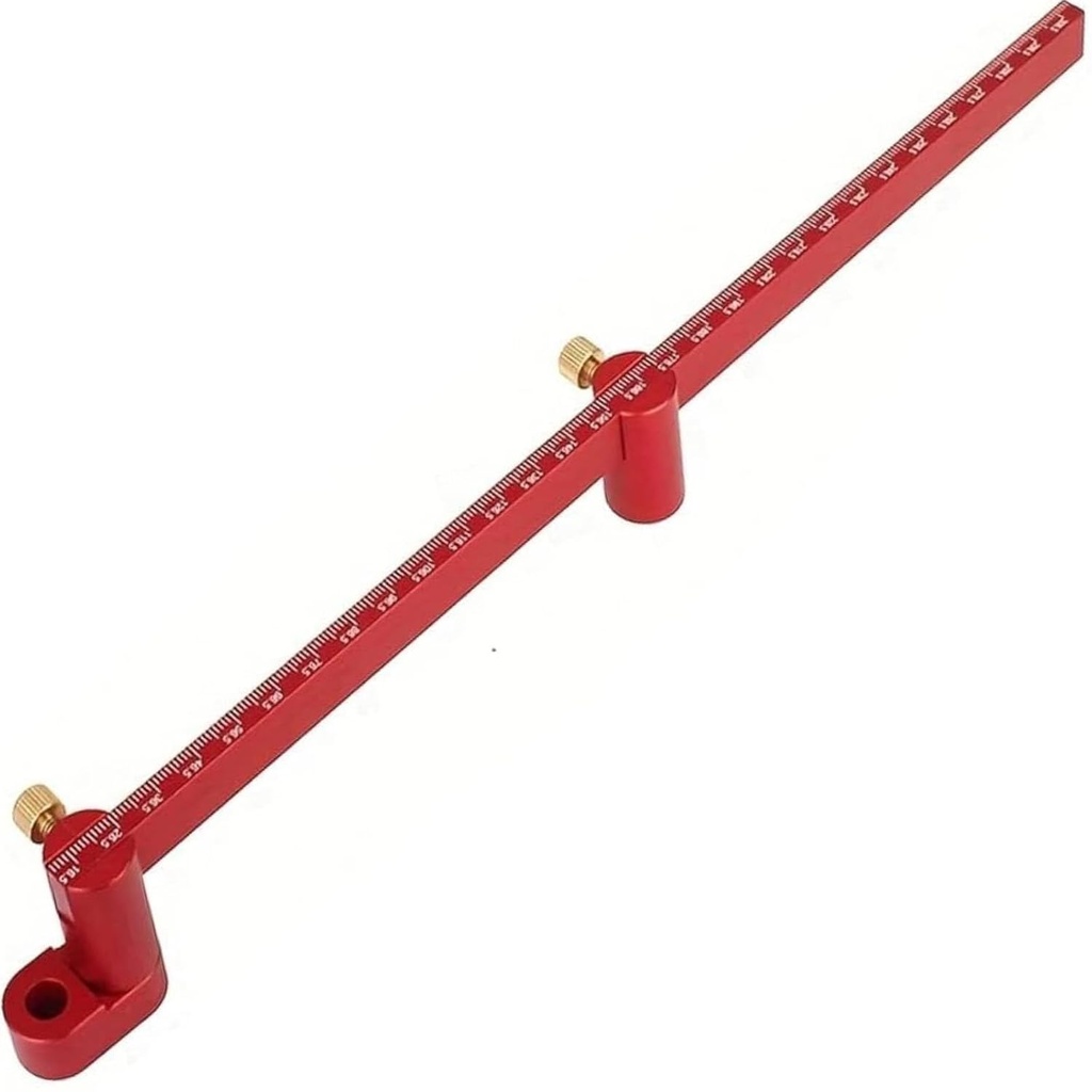 300mm Woodworking Compass Tool, Woodworking Compass Scriber, Compass mare pentru prelucrarea lemnului, Circle Compass Woodworking Cerc Ruler Marking Gauge Cerc Marking Tool - Red