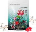 PulbereVitamina Electroliti pulbere Plus (100 serviri) Ceai negru Ginseng Electrolit pulbere Keto, Zahăr gratuit, Sare Himalayan roz, 1000mg Potasiu, 150mg Calciu, 150mg magneziu, Hydration pulbere