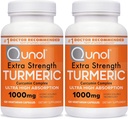 Qunol Turmeric Curcumin Capsule, 1000 mg Suplimentul Extra de Putere, Tehnologie Hidro-Soluble brevetate, Alternative la Curcumina Turmerica cu Pepper negru, 240 Capsule Veggie