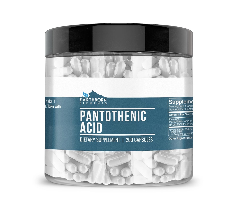 Elemente earthborn Acid pantonic 200 capsule, pur și nediluat, fără aditivi