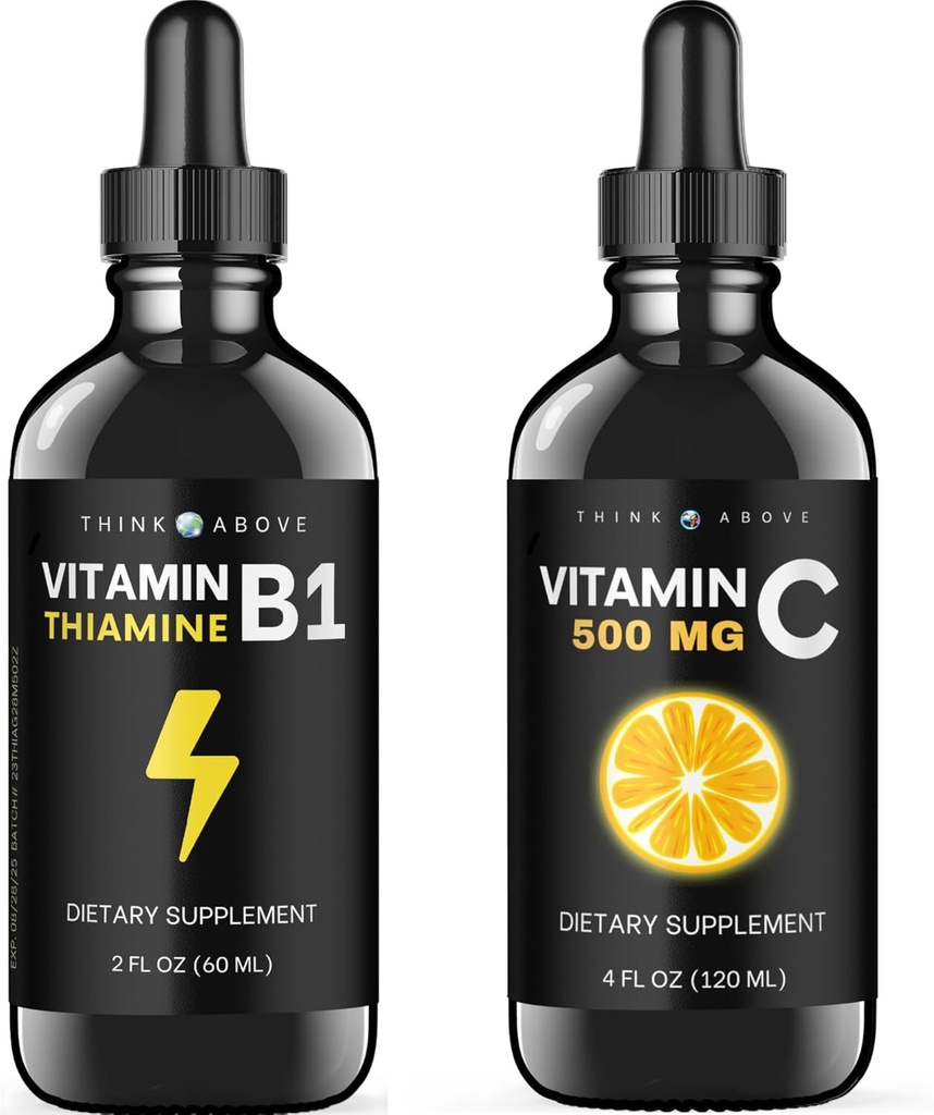 Vitamina B1 Tiamină Mononitrat - picături lichide - 2 oz