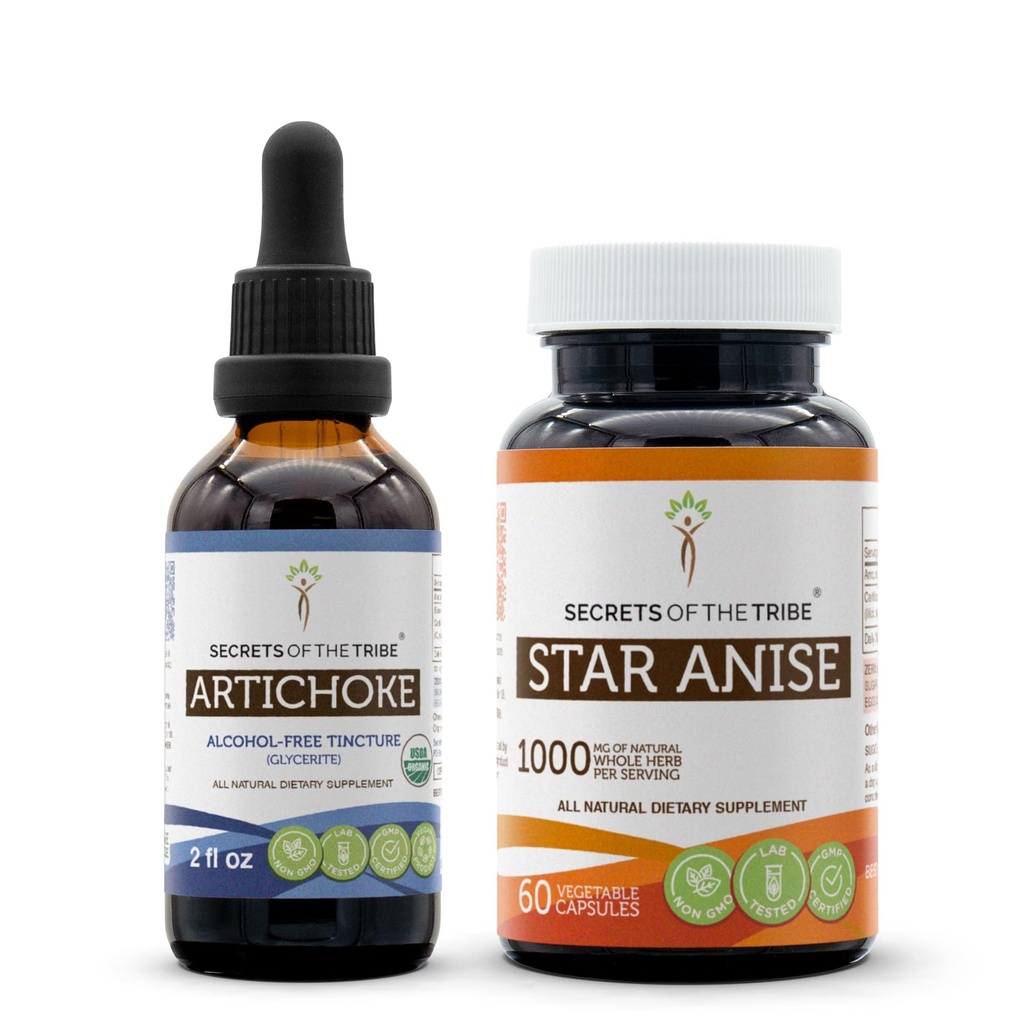 Artichoke USDA Capsule de anason organice și stele (2 buc) 