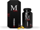 Mdrive Omega 3 ulei de pește pentru bărbați, Omega 3-6-9 1200 mg de pește, Borage și ulei de semințe de in, Inimă de sprijin, creier, piele și sănătate comună, 60 Conte
