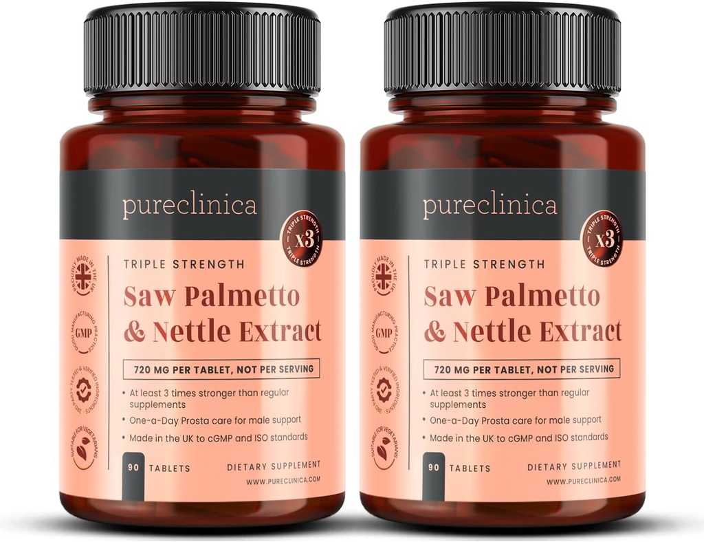 2-Pack Triple Putere fierăstrău Palmetto & Nettle Root 