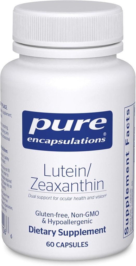 Pure Encapsulations Lutein & Zeaxanthin - Supports Global Vision* - Menţine pigment macular & Eye Health* - Antioxidant Support* - Vegan- Friendly & Non-GMO - 60 Capsule