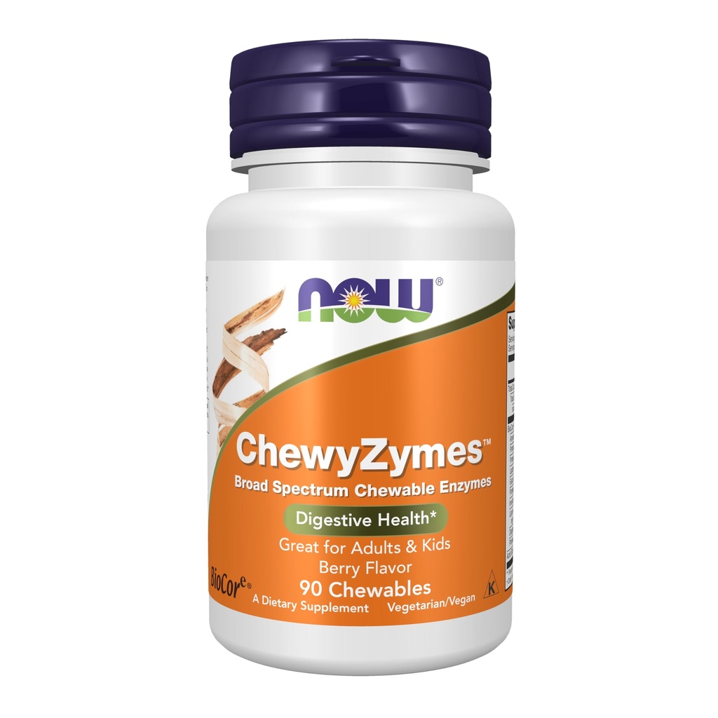 Acum alimente Suplimente, ChewyZymes, Spectrum larg Enzime masticabile, Berry Flavor, 90 Chewables