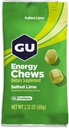 Gume energetice GU, Gume de lămâie sărată cu electroliți, Vegan, Gluten-Free, Kosher, Cafeina-Free, și lactate-Free On-The-Go energie pentru orice antrenament, 12 Bags (24 Servings Total)