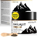 Shilajit Resin, Himalayan Shilajit Organic - 600mg Grad de aur de potenta, Shilajit pentru barbati si femei cu 85+ Trace Minerale & Acidul pelvian, pentru rezistenta, Imunitate & Putere, 50 Servire (30g)