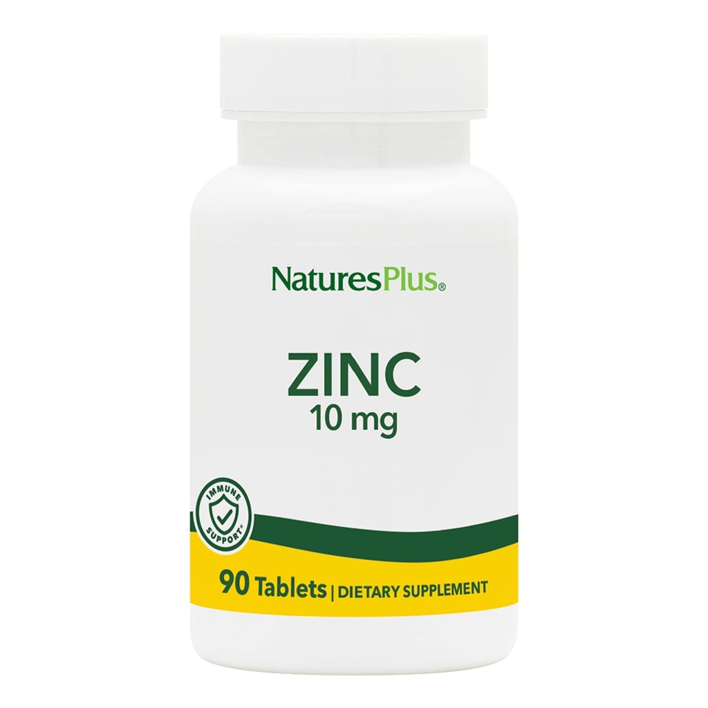 NaturasPlus Zinc comprimate - 10 mg, 90 Vegetarian Suplimente - Sistemul imunitar Suplimentul pentru crestere si reparatii celulare - Promoveaza Digestia sanatoasa, Metabolism & Vision - Gluten-Free - 90 Serviri