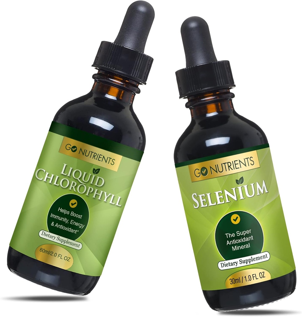 Go Nutrients Liquid Clorphyll & Seleniu 200 mcg Supliment 