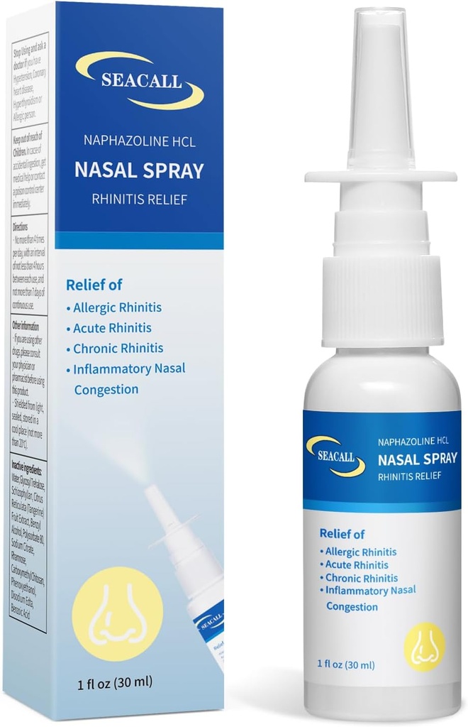 Spray nazal, Rhinita Spray Relief de Rinită Alergică, Asistă la clătirea iritanţilor nazali, Relieves Simptomele nasului uscat & Reduce strănutul, mâncărime, mâncărime nas şi congestie (30ml/1 fl oz)