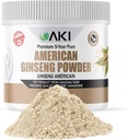 AKI American Ginseng Powder cu 4% Ginsenozide - Ideal cu cafea, Băuturi ca Smoothies (4oz/113g)