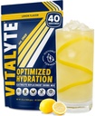 Vitalyte Electrolyte Powder Drink Mix, Izoton Electrolit Hydration Mix, Gluten Free Post Workout Powder Mix, Pack of 1, 35 oz., Lemon Flavor