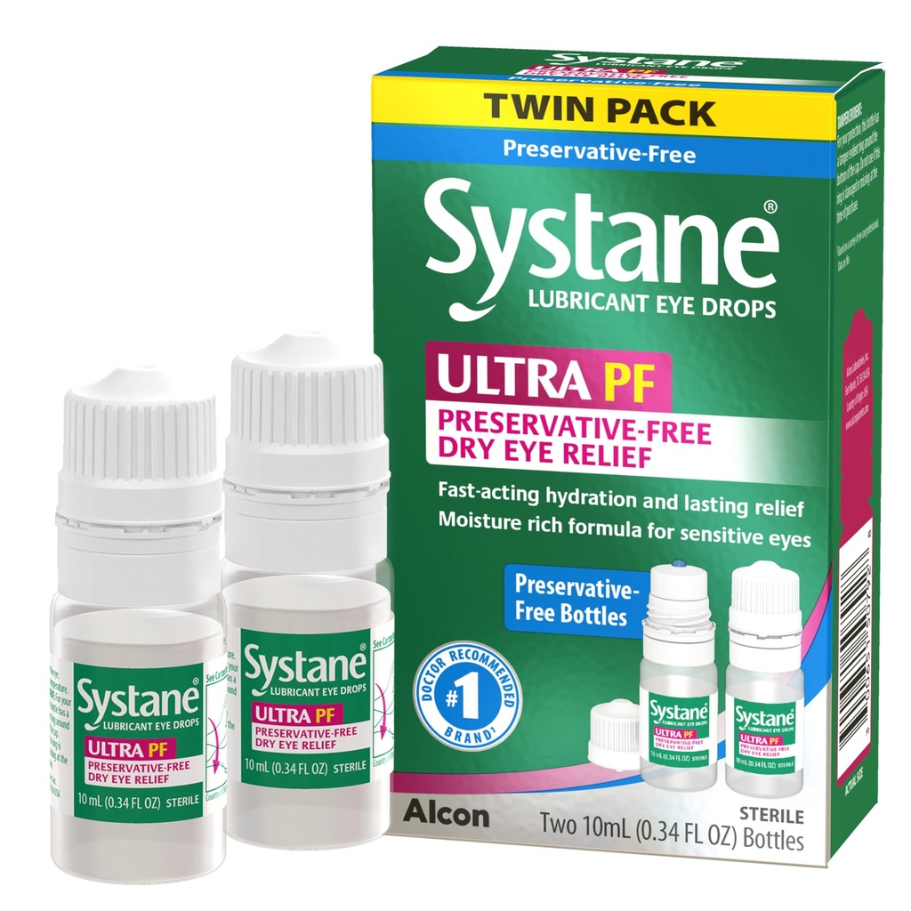 Systane Ultra Multi-Dose Conservative-Free ochi picături Twin Pack (2x10ml)