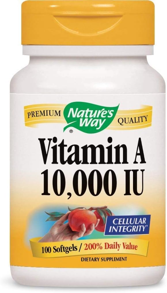 Natura's Way Vitamina A, 100 Count (Pachet de 4)