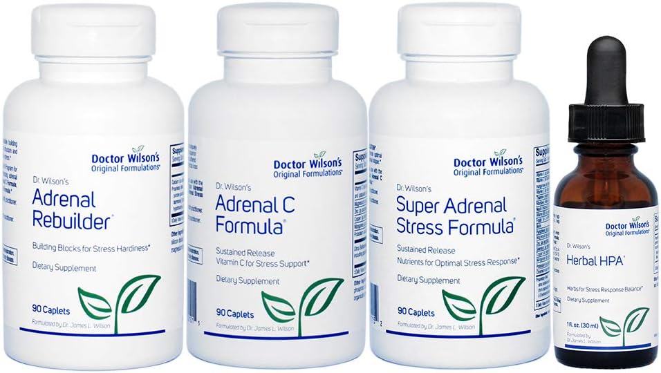 Protocolul de oboseală suprarenală al doctorului Wilson Set complet pentru suport suprarenal HPA mic