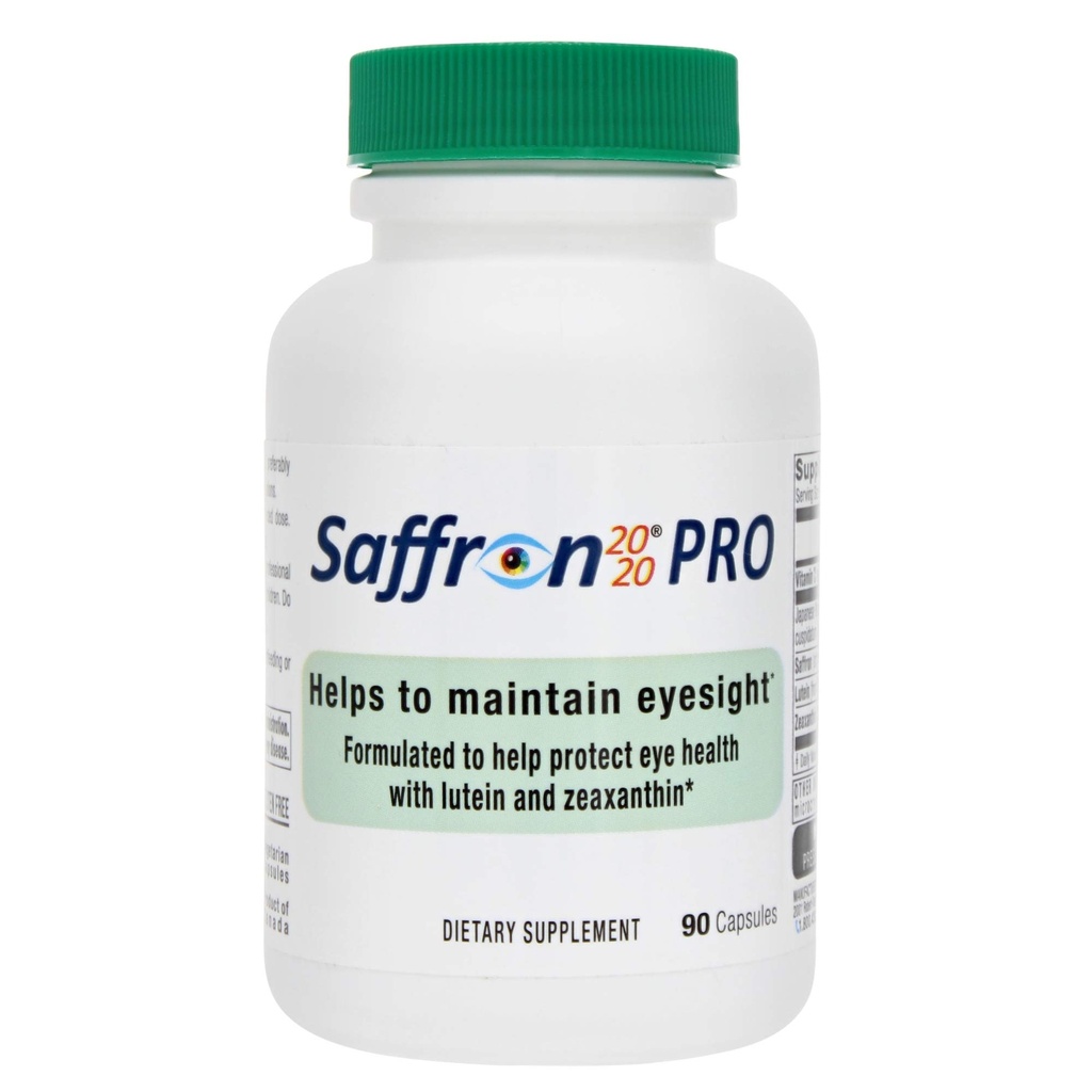 Saffron 2020-PRO Supliment cu Saffron, Resveratrol, Zeaxantină și Lutein- 90 Capsule vegetariene