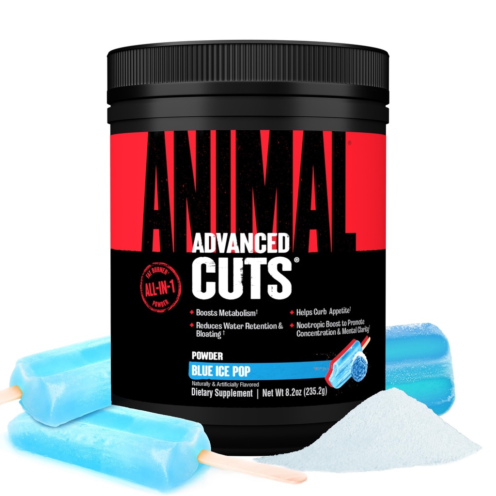 Animale taie praf termogenic Fat Burner - pierdere în greutate pentru femei și bărbați pentru metabolism, energie, focalizare, și Nootrop Brain Support cu Ketone Apetit Suppressant - aroma albastru de gheață Pop