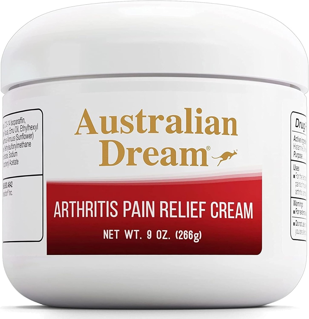 Australian Dream Artrita Pain relief Cream - Soothing & Non-Greasy - Puternic artrita Topical Pain Relief - bun pentru dureri musculare sau articulatii - 9 oz Jar