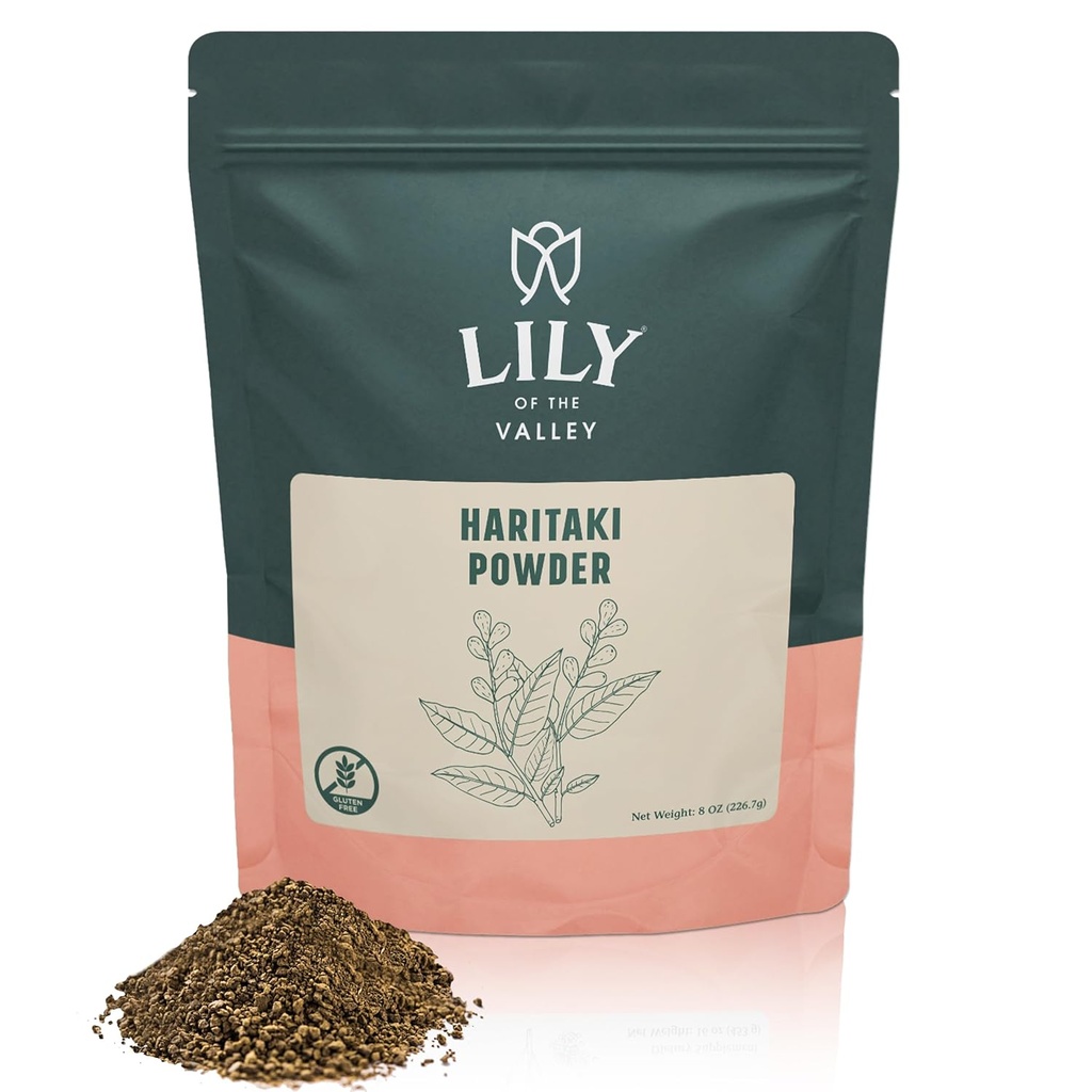 Lily of the Valley Haritaki Powder - Terminalia Chebula - Sursate din India - An Ayurvedic Herb - 100% Natural & No Added Conservative - Vegan & Gluten-Free (8oz, 226g) - Pachet May Vary