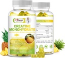 Creatină fără zahăr Monohidrat pentru bărbați și femei, Creatină Monohidrat supliment complex cu magneziu & zinc & Ashwagandha, pentru creștere musculară și rezistență, energie, Pre Workout Supliment