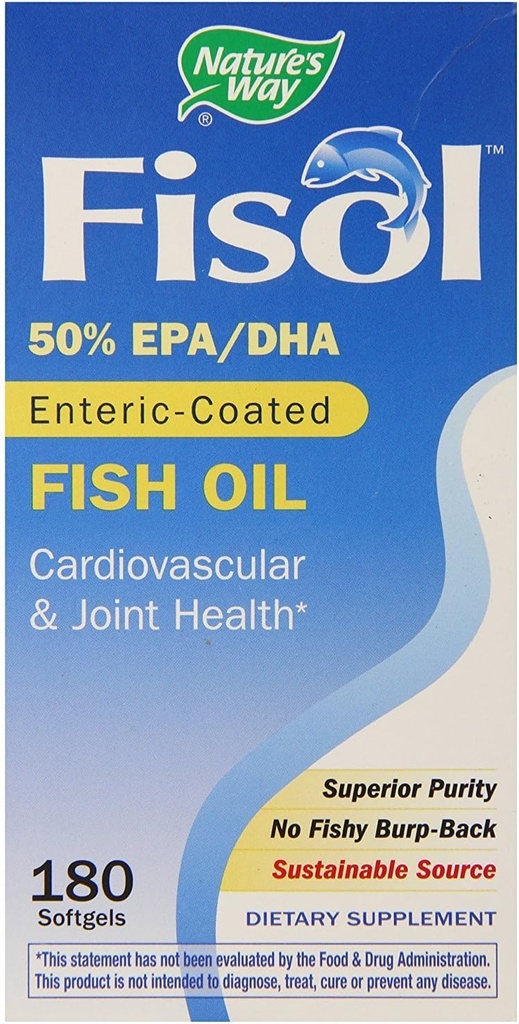 Ulei de pește Fisol 100mg DHA / 150mg EPA (180 Softgels)
