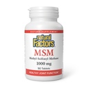 Factori naturali, MSM 1000 mg, Susţine articulaţii sănătoase, păr, piele şi unghii, 90 capsule (90 porţii)