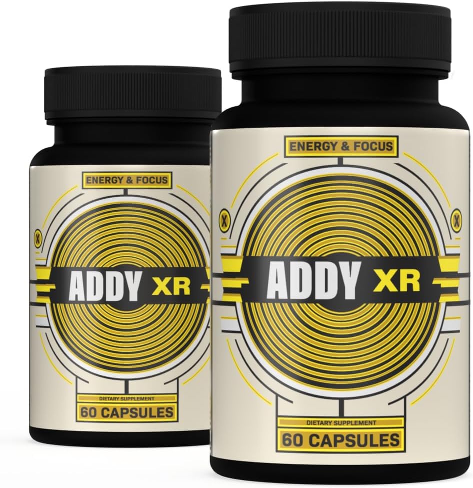 ADDY XR - Adderall Alternative - Managementul energiei de lux - Focus & Energy Supplement - High End Brain Booster - Focus, Energie și Memory Support Vitamine - Energie curată - Sharp Focus - 2 Pack (2)