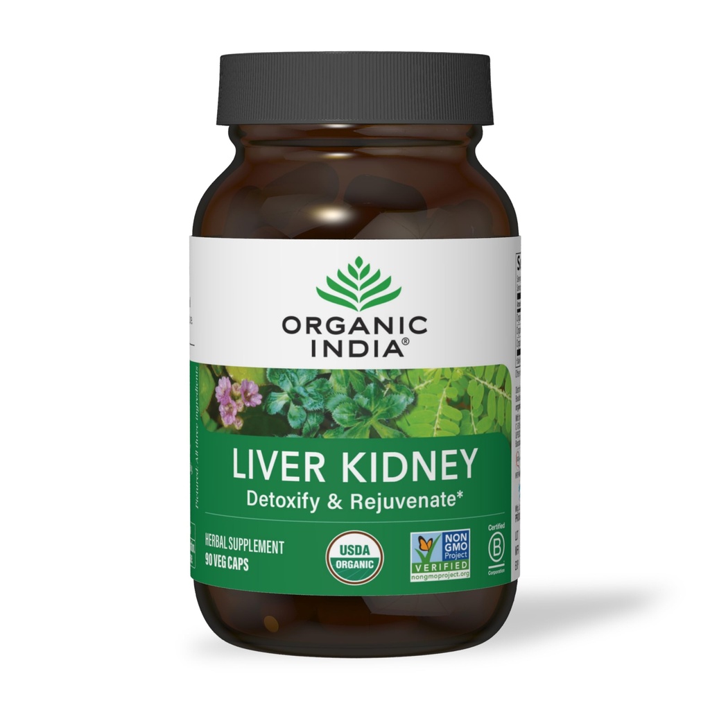 Evacuare organică India Ficat și rinichi Curățare Detoxifiere - Suplimentul vegetal - Detoxifiere și întinerire, Sprijină Funcția hepatică și renală sănătoasă, Vegan, USDA Certified Organic, Non-GMO - 90 Capsule