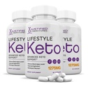 (3 ambalaj) Stil de viață Keto pastile 1275MG Formula nouă și îmbunătățită conține cidru de mere Oțet extra Fecioară Olive pulbere de ulei verde Ceai frunze 180 capsule