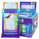 Alimente legendare 22g Proteine Paste + Frosted Blueberry, Low Carb Masă de înlocuire Bar - Glycemic scăzut, Gluten Free Protien Snacks - sănătos Keto Snack Box 8 Zero Sugar Energy Baruri - diabetic prietenos