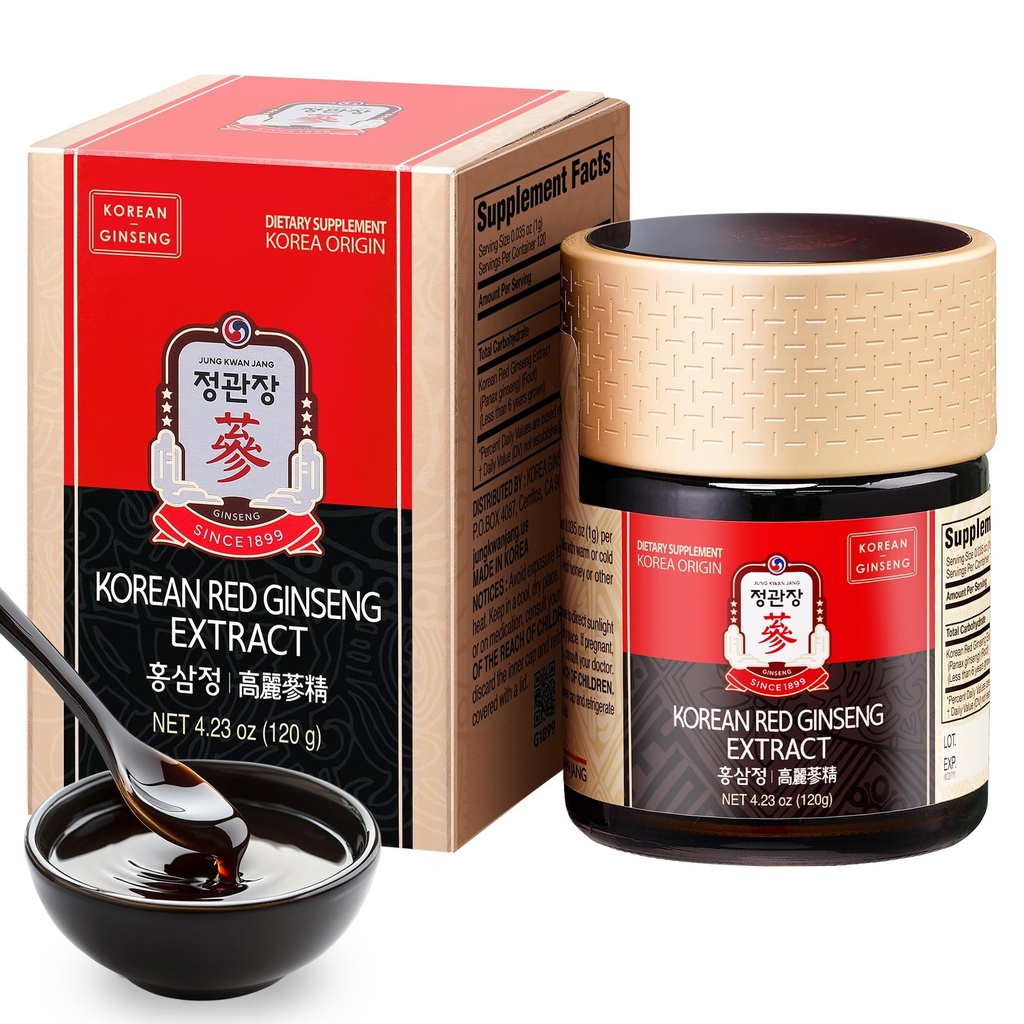 CheongKwanJang KGC [Extract coreean de ginseng roșu concentrat 120g] 100% 6-ani Premium Korean Ginseng Roots, Immune System Booster, Energy Stamina, Antioxidanti Memorie sanatoasa, circulatia sangelui