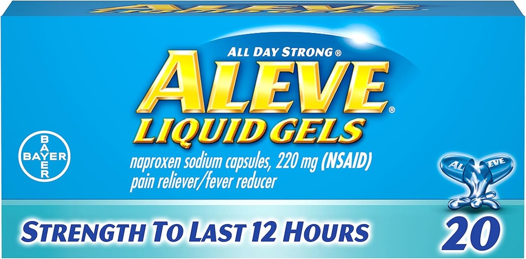 Aleve Liquid Gels 20 ea (Pachet de 3)